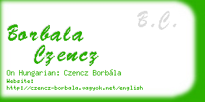borbala czencz business card