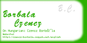 borbala czencz business card